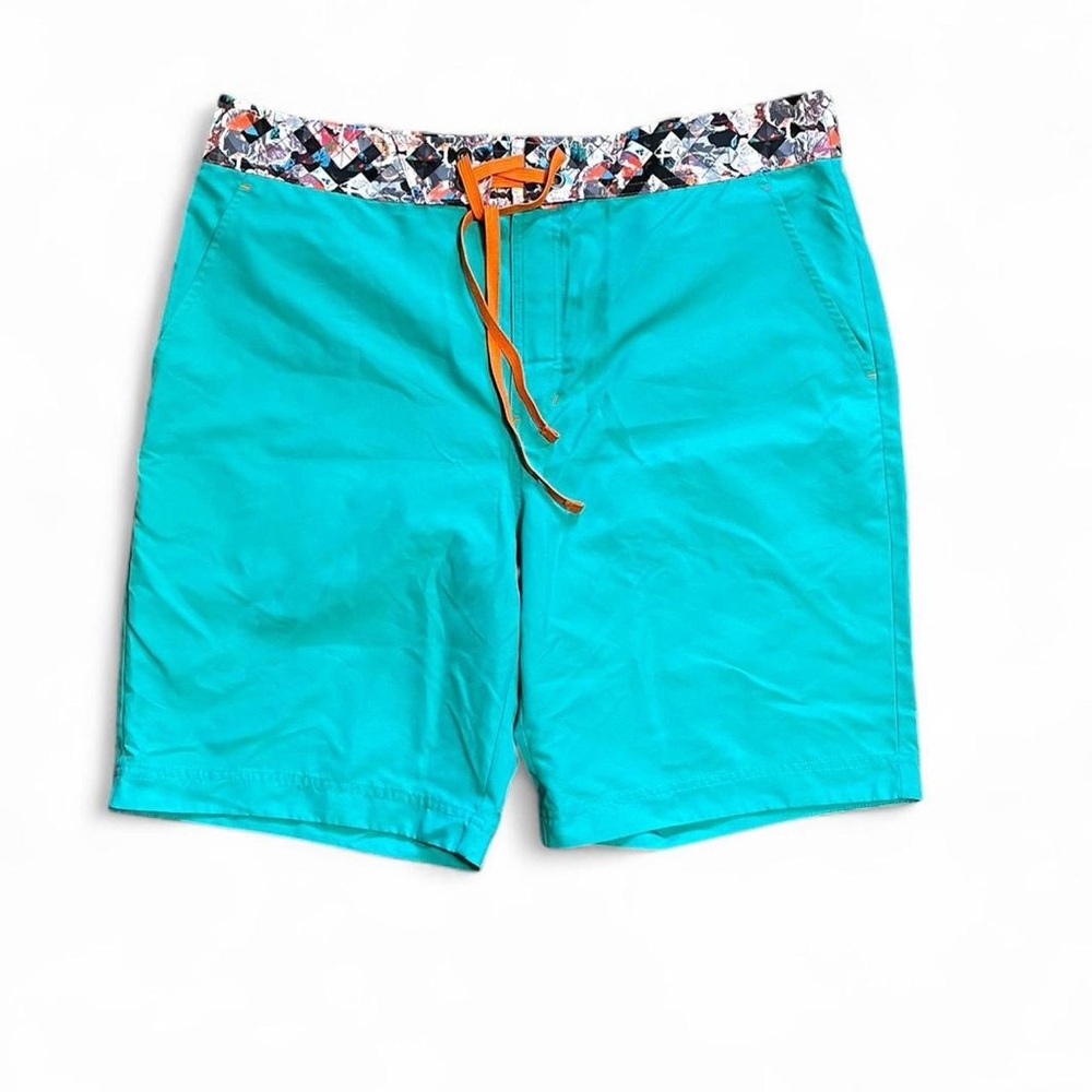 Robert Graham men's turquoise blue swim trunks